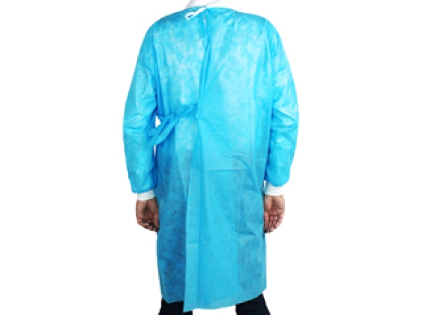 Protective gown blue arm long 125x150cm St
